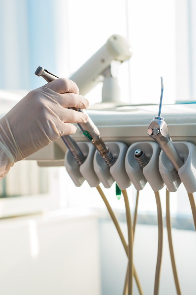 Professional equipment used in a dentist clinic